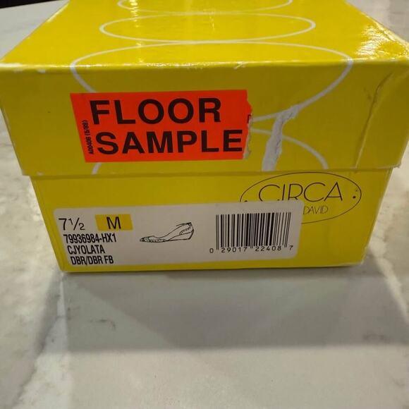 Circa Joan & David Wedge Pumps Womens 7.5M Wing Tip Brown Patent Leather Stretch - Picture 8 of 8